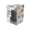 Salter Alchemy black and gold hand mixer retail box, showing key features
