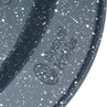 Russell Hobbs logo embossed on dark grey speckled cookware surface