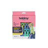 Pack of 24 dual-grip laundry pegs in green and blue, suitable for hanging delicates.