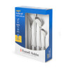 Boxed 16 piece stainless steel cutlery set, silver, Russell Hobbs Capri range, front view
