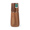 Wooden mill for salt or pepper with FSC certification label, natural brown finish.