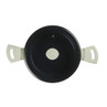 Cream-handled non-stick casserole pot, top view, shown empty