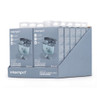 Display box of blue wireless noise cancelling earphones with charging case, touch control