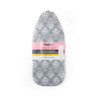 Grey patterned tabletop ironing board, compact size 73 x 31 cm, with hanging hook