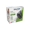 Salter matte black hand mixer packaging showing product and key features