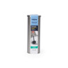 Stainless steel toilet brush with concealed holder, silicone head, splash-proof design.