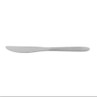 Silver table knife with engraved handle, shown on white background