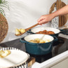 Salter Chester 24cm Cast Iron Casserole Pot - Green | PFAS-free BW13771GR