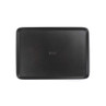 Large black non-stick baking tray, top view
