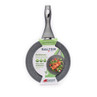 Grey marblestone 20cm non-stick fry pan with soft-touch handle in packaging