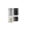 Set of two Salter salt and pepper grinders, white and black, shown filled.