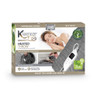Grey heated throw with controller in retail packaging, suitable for warm nights in