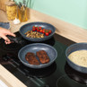 Russell Hobbs Smart Clip 3-Piece Frying Pan & Sauté Set - Blue RH03297