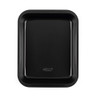 Black non-stick roasting tray, plain design, photographed flat for product listing