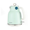 Mint green electric kettle with white handle