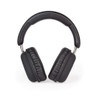 Black over-ear wireless headphones, front view