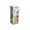 Salter portable cordless blender packaging, showing product image and key features.