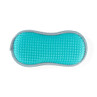 Blue textured cleaning pad with grey trim, shown from above.
