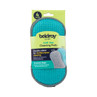 Pack of 4 blue double-sided cleaning pads with antibacterial surface