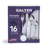 Silver 16 piece cutlery set in display box, includes forks, knives, spoons and teaspoons.
