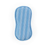 Blue microfibre cleaning pad with striped texture
