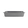 Square grey non-stick baking tin, top view