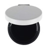 White round pedal bin with open lid, viewed from above