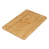 Rectangular bamboo carving board with integrated meat grip and juice groove