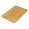 Bamboo carving board with crumb grooves, Russell Hobbs logo front, shown flat