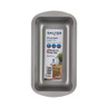 Silver loaf tin for baking, rectangular, shown from above with packaging.