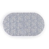 Clear oval bath mat with raised bubble texture