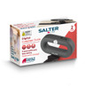 Black digital luggage scale in box, easy grip handle, 40kg max weight
