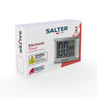 Salter electronic kitchen timer in silver, shown in retail packaging.