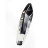 Cordless handheld vacuum cleaner, black and copper, product photo on white background