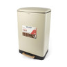 Cream 50L pedal bin with lid