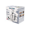 Silver Salter Aspen stand mixer box, showing mixer image and features