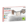 Box for Beldray heated airer with wings, showing silver drying rack and clothes.