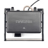 Black Salter grill with brushed metal finish, shown closed from the top.