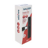 Boxed stainless steel digital luggage scale with black strap, suitable for travel