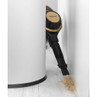 Crevice tool vacuum cleaning dust and debris from a narrow gap between bin and wall