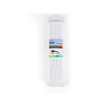 White anti-mould foam bath mat in retail packaging with suction base, size approx. 70 x 40 cm
