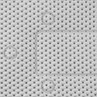 Close-up of white textured mesh fabric with circular stitched details