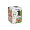 Salter press chopper product packaging showing black and white food chopper with diced vegetables