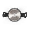Russell Hobbs non-stick saucepan with black handles, shown from above base