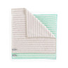 Pack of two patterned cleaning cloths, one grey and white, one mint green and white