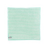 Light green and white zigzag microfibre cleaning cloth, square shape, Beldray label in corner