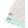 Set of two Beldray microfibre mop pads, one beige and one green, with chevron pattern