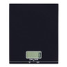 Black digital kitchen scale with LCD display, front view.