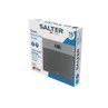 Silver and grey glass electronic scale in Salter retail packaging