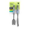 Grey anti-bac ultra-grip dish brushes, pack of 2, with easy-grip thumb pad